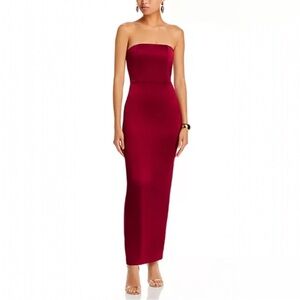 NWT Alice and Olivia Doreen Burgundy Maxi Dress Size 10